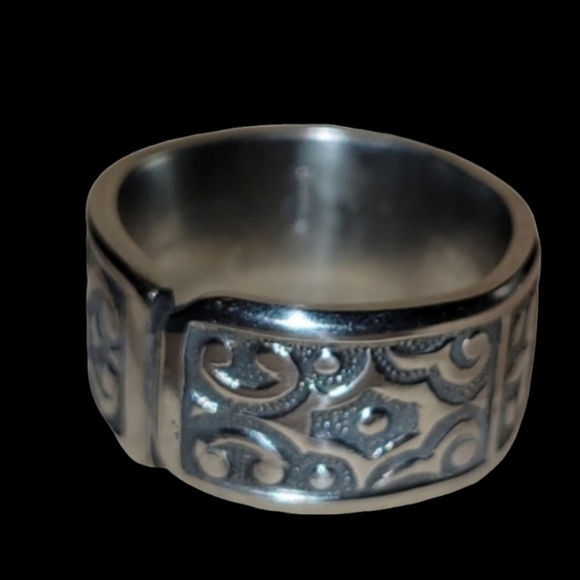 Hand Forged Vintage Flatware Spoon Ring Size 8 - Picture 4 of 4